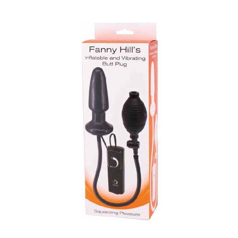 FANNY HILLS INFLATABLE AND VIBRATING BUTT PLUG BLACK