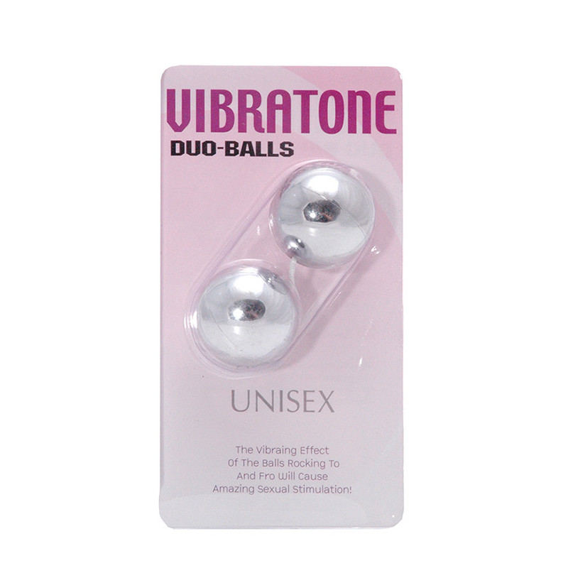 VIBRATONE DUO BALLS SILVER BLISTERCARD