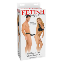 FETISH FANTASY SERIES FOR HIM OR HER HOLLOW STRAP-ON BLACK