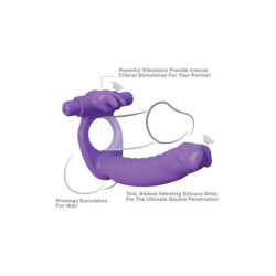 FANTASY C-RINGZ SILICONE DOUBLE PENETRATOR RABBIT PURPLE