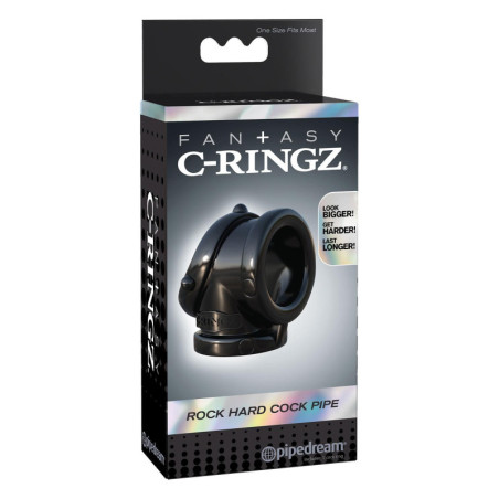 FANTASY C-RINGZ ROCK HARD COCK PIPE BLACK