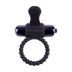 FANTASY C-RINGZ VIBRATING SILICONE SUPER RING BLACK