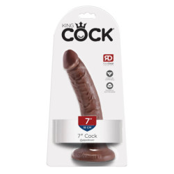 KING COCK 7 INCH COCK BROWN