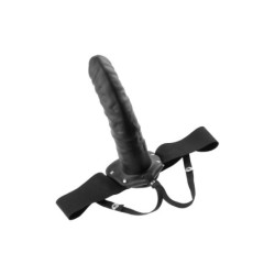 FETISH FANTASY SERIES 8 INCH HOLLOW STRAP-ON BLACK