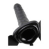 FETISH FANTASY SERIES 8 INCH HOLLOW STRAP-ON BLACK