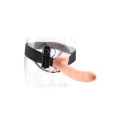 FETISH FANTASY SERIES 8 INCH VIBRATING HOLLOW STRAP-ON LIGHT