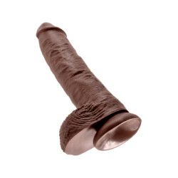 KING COCK 10 INCH COCK WITH BALLS BROWN