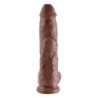 KING COCK 10 INCH COCK WITH BALLS BROWN