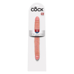 KING COCK 12 INCH SLIM DOUBLE DILDO LIGHT