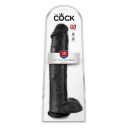 KING COCK 15 INCH COCK WITH BALLS BLACK