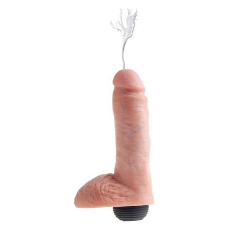 KING COCK 8 INCH SQUIRTING COCK WITH BALLS LIGHT