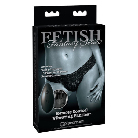 FETISH FANTASY SERIES LIMITED EDITION REMOTE CONTROL VIBRATING PANTIES BLACK