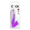 KING COCK CLEAR 6 INCH COCK WITH BALLS PURPLE