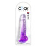 KING COCK CLEAR 8 INCH COCK WITH BALLS PURPLE