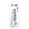 KING COCK CLEAR 8 INCH COCK WITH BALLS CLEAR