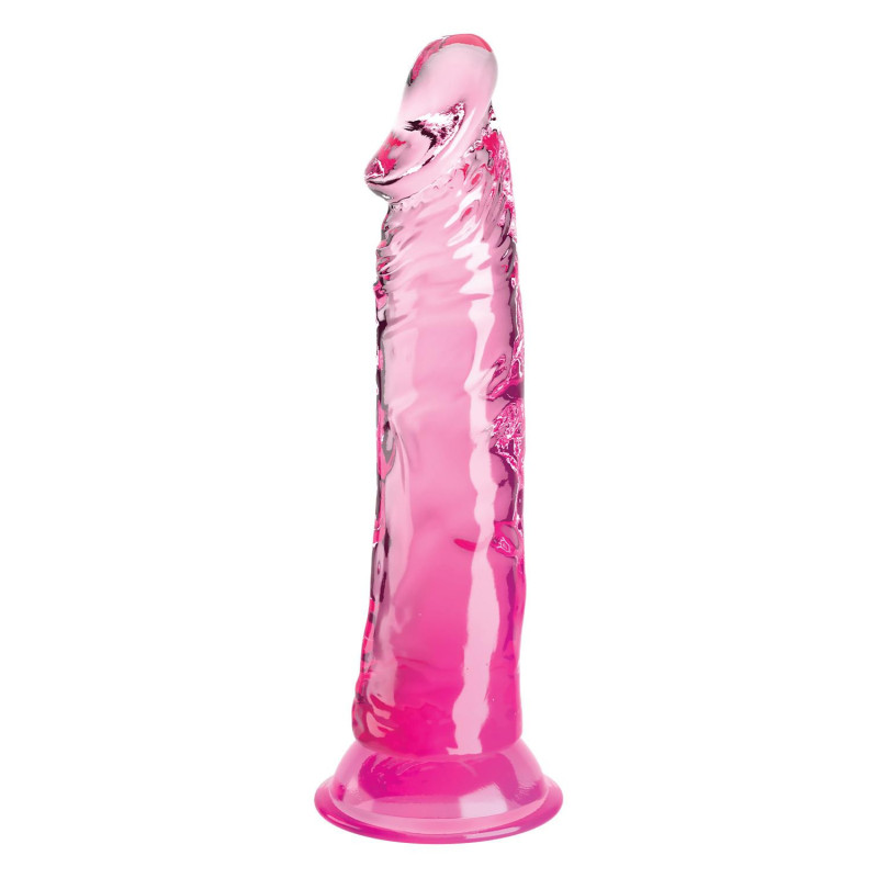 KING COCK CLEAR 8 INCH PINK