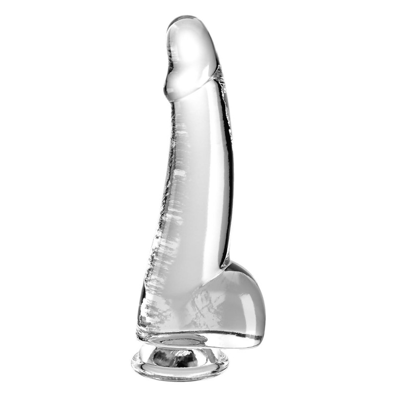 KING COCK CLEAR 7.5 INCH COCK WITH BALLS CLEAR