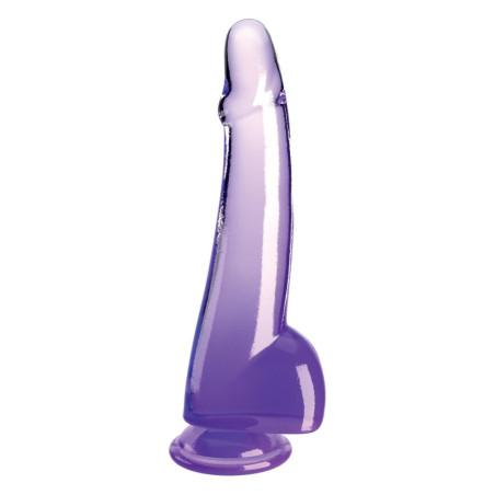 KING COCK CLEAR 10 INCH COCK WITH BALLS PURPLE