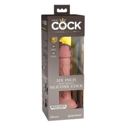 KING COCK ELITE 6 INCH DUAL DENSITY SILICONE COCK LIGHT