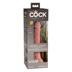 KING COCK ELITE 7 INCH DUAL DENSITY SILICONE COCK LIGHT