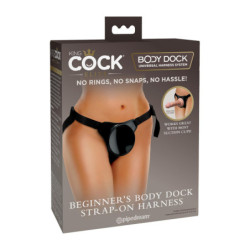 KING COCK ELITE BEGINNER'S BODY DOCK STRAP-ON HARNESS BLACK