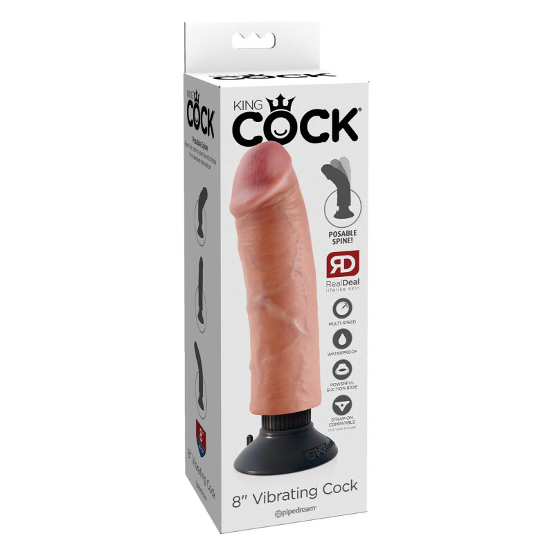 KING COCK 8 INCH VIBRATING COCK LIGHT