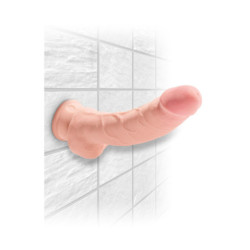 KING COCK PLUS 8 INCH TRIPLE DENSITY FAT COCK WITH BALLS LIGHT