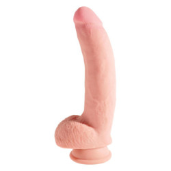 KING COCK PLUS 10 INCH TRIPLE DENSITY COCK WITH BALLS LIGHT