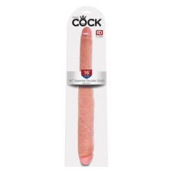 KING COCK 16 INCH TAPERED DOUBLE DILDO LIGHT