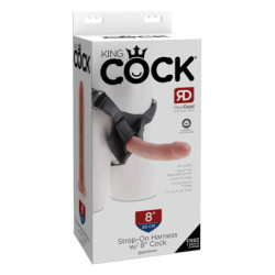 KING COCK STRAP ON HARNESS WITH 8 INCH COCK LIGHT