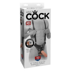 KING COCK 10 INCH HOLLOW STRAP ON SUSPENDER SYSTEM LIGHT