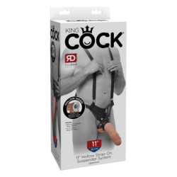 KING COCK 11 INCH HOLLOW STRAP ON SUSPENDER SYSTEM LIGHT