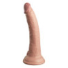 KING COCK ELITE 7 INCH DUAL DENSITY VIBRATING SILICONE COCK WITH REMOTE LIGHT