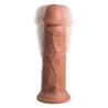 KING COCK ELITE 8 INCH DUAL DENSITY VIBRATING SILICONE COCK TAN