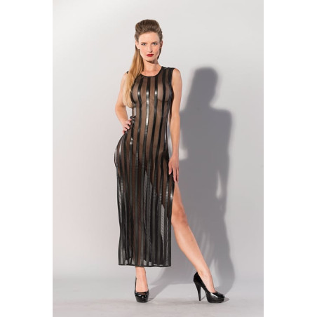 GP PRINTED DATEX STRIPED LONG DRESS