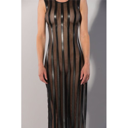 GP PRINTED DATEX STRIPED LONG DRESS