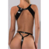 GP LATEX CUPLESS BRA & STRING SET BLACK, XL