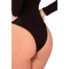 LACE TO THE TOP BODYSUIT BLACK, M/L