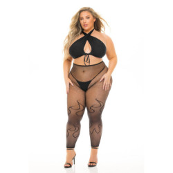 GIVES YOU HELL 3PC SET BLACK, PLUS SIZE