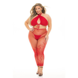 GIVES YOU HELL 3PC SET RED, PLUS SIZE