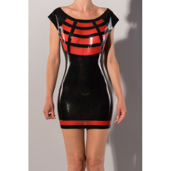 GP LATEX MINI DRESS BLACK, L