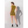 GP PRINTED DATEX STRIPED DRESS YELLOW