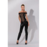 GP DATEX OFF SHOULDER CATSUIT BLACK, M