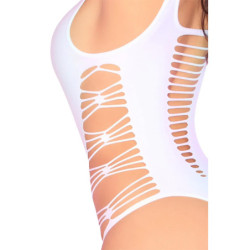 OPEN ENDED-SEAMLESS BODYSUIT WHITE, OS