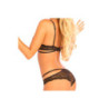 STRAPPED IN BRA AND CHEEKY PANTY SET BLACK , M/L