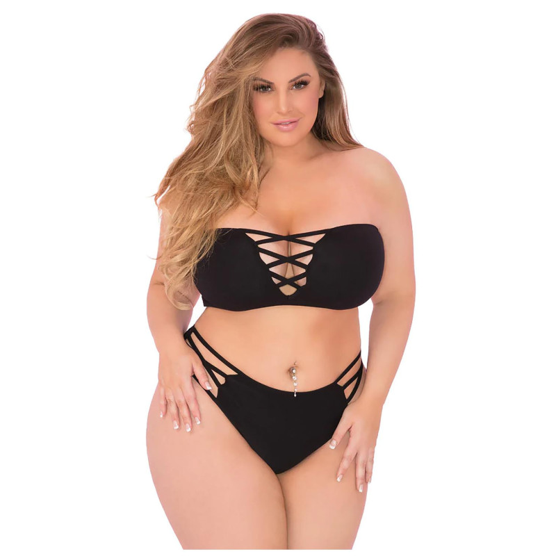 TRUTH OR BARE 2PC BRA SET PLUS SIZE