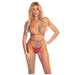 ROY G. BIV 2PC BODYSTOCKING RAINBOW, OS