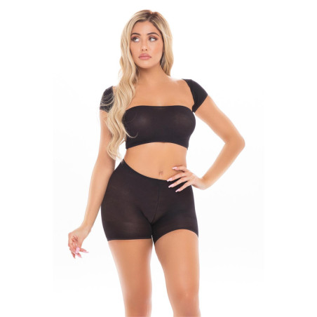 ON YOUR MIND 3PC SHORT SET BLACK, OS