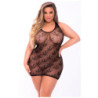 FESTIVAL FLIRT NET DRESS BLACK PLUS SIZE