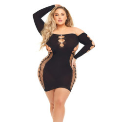 DIAMOND DRIPPIN DRESS BLACK, QUEEN